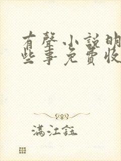 有声小说明朝那些事免费收听