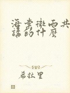 海棠微雨共归途讲的什么