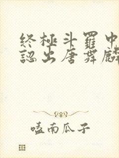 终极斗罗中谢邂认出唐舞麟