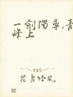 一剑独尊,青鸾峰上封面