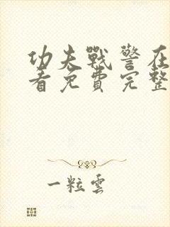 功夫战警在线观看免费完整版