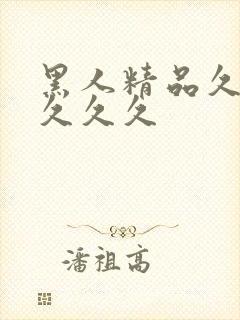 黑人精品久久久久久久
