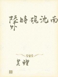 陆时砚沈南初番外封面