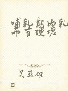 哺乳期内乳房里面有硬块