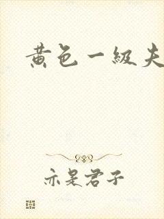 黄色一级夫妻片