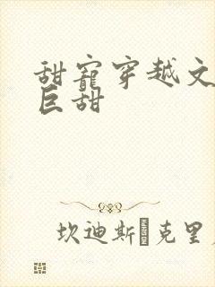 甜宠穿越文推荐巨甜