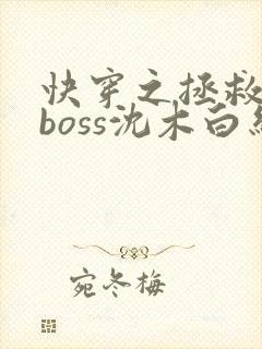快穿之拯救黑化boss沈木白结局