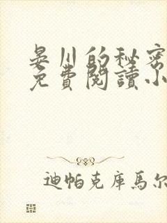 晏川的秘密全文免费阅读小说