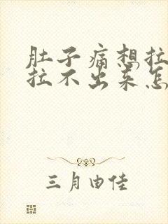 肚子痛想拉屎却拉不出来怎么回事