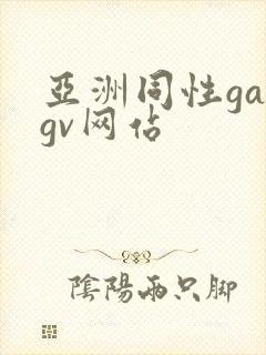 亚洲同性gaygv网站