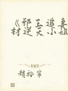 《邪王追妻:废材逆天小姐封面