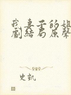 我妻子的姐姐韩剧结局原声在线看完整版中