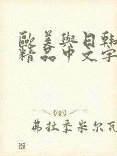 欧美与日韩亚洲精品中文字幕封面