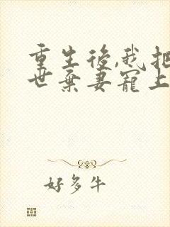 重生后,我把前世弃妻宠上天