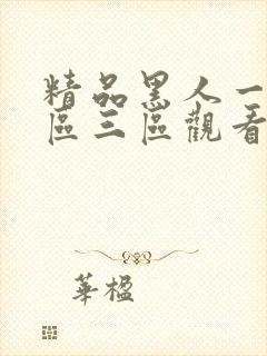 精品黑人一区二区三区观看时间