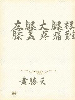 左腿大腿根部和膝盖疼痛难忍