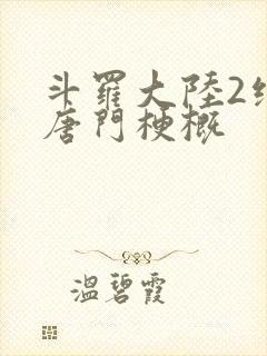 斗罗大陆2绝世唐门梗概