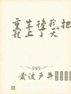 重生后我把夫君宠上了天