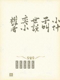 权奕世子小说原著小说叫什么名字