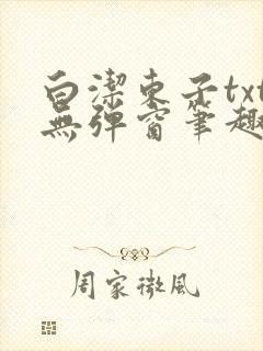 白洁东子txt无弹窗笔趣阁