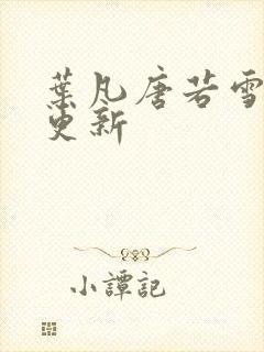 叶凡唐若雪现在更新封面