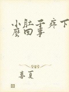 小肚子疼下坠怎么回事封面