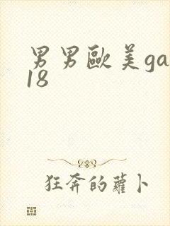 男男欧美gay18封面