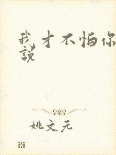 我才不怕你呢小说