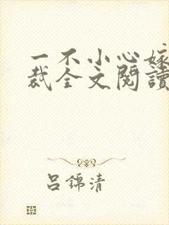 一不小心嫁了总裁全文阅读