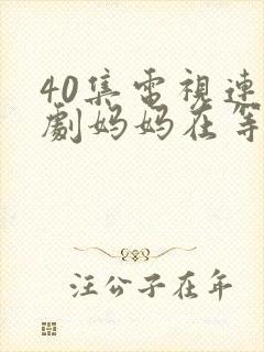 40集电视连续剧妈妈在等你