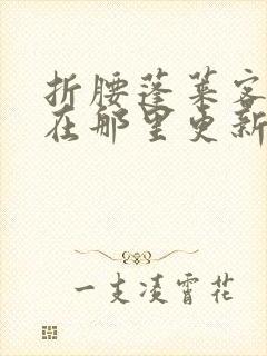 折腰蓬莱客小说在那里更新封面