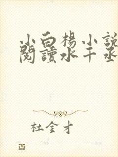 小白杨小说免费阅读水千丞无删减
