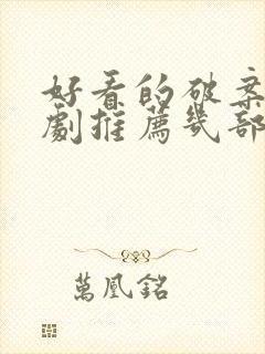 好看的破案电视剧推荐几部