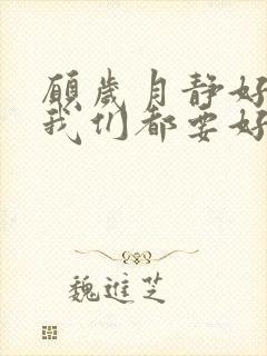 愿岁月静好,愿我们都要好好的封面