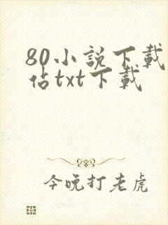 80小说下载网站txt下载