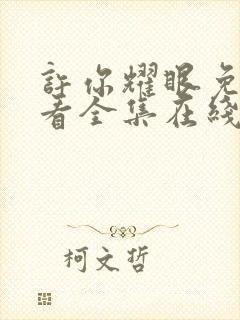 许你耀眼免费观看全集在线播放高清