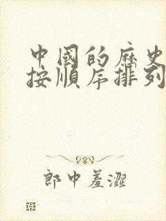 中国的历史朝代按顺序排列封面