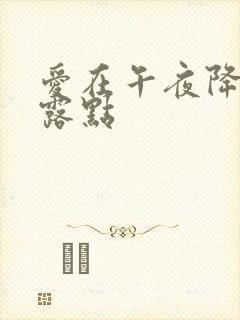 爱在午夜降临前露点