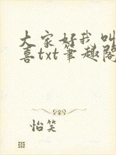 大家好我叫林小喜txt笔趣阁