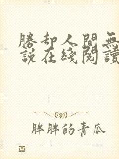 胜却人间无数小说在线阅读封面