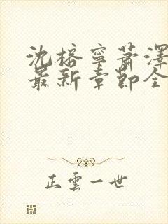 沈榕宁萧泽小说最新章节全文阅读