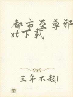 都市至尊邪医txt下载封面