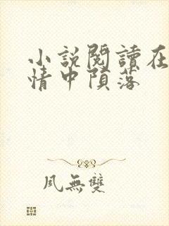 小说阅读在他深情中陨落封面