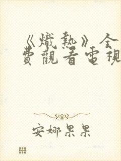 《炽热》全集免费观看电视剧完整版