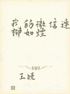 我的微信连三界柳如烟