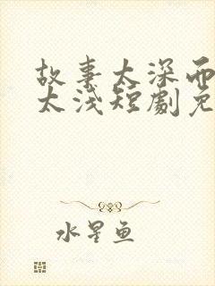 故事太深而缘分太浅短剧免费观看