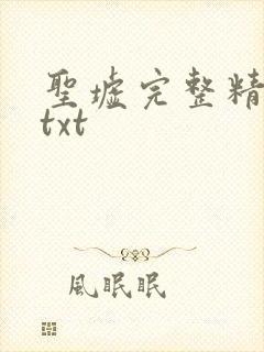 圣墟完整精校版txt封面
