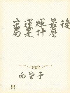 宋运辉最后的结局是什么封面