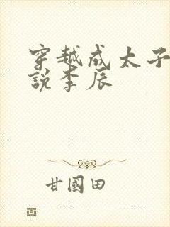 穿越成太子的小说李辰