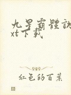 九星霸体诀最txt下载